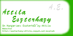 attila eszterhazy business card